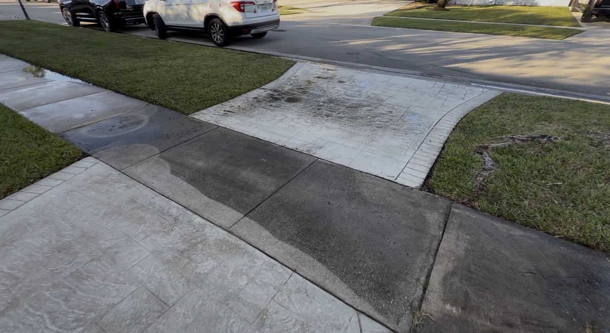 Before — Concrete Washing Results