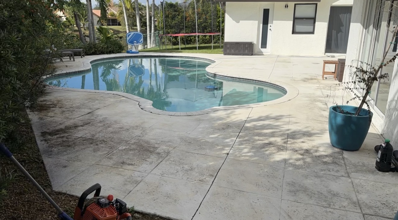 Before — Pool Patio Transformation